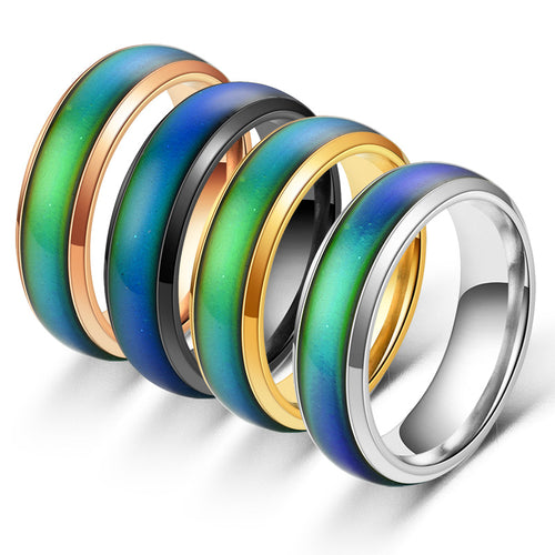 Kleur veranderende ringen roestvrij stalen ring stemming emotie gevoel temperatuur ringen voor vrouwen mannen koppels ringen