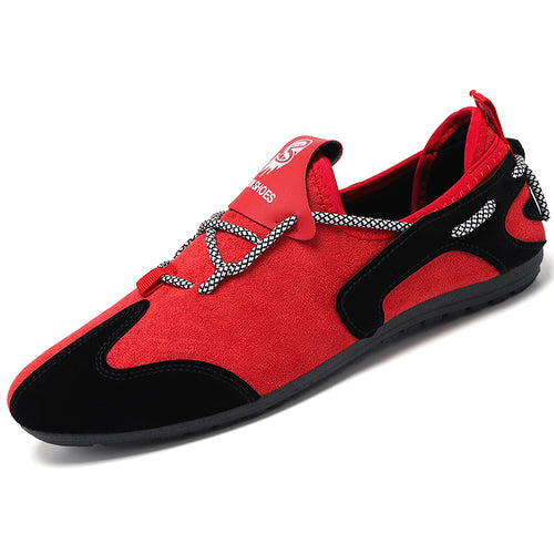 Fashion Men Casual Shoes Autumn Red Sneakers For Men Tennis Shoes Luxary Brand Breathable Soft Moccasins Men Loafer High Quality