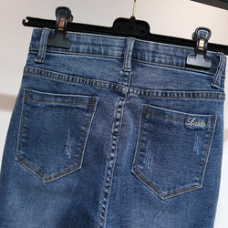 Jeans Dames Stretch Hoge taille was dun