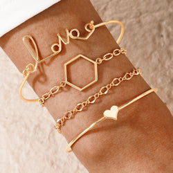Geometric Simple Ins Style Fashion 4-piece Bracelet Female