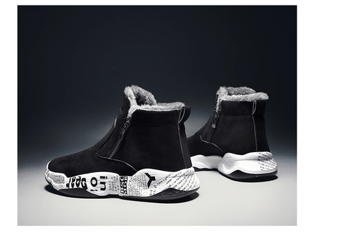 High-top Snow Boots Fleece-lined Warm Men's Sneakers