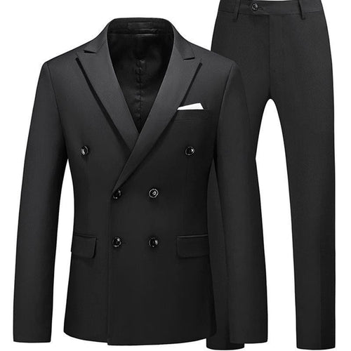 2 Pieces Slim Fit Casual Male Suits Set - SIMWILLZ 