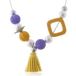 Candy-colored acrylic necklace female