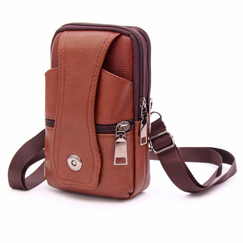 Crossbody One-shoulder Leather Phone Bag