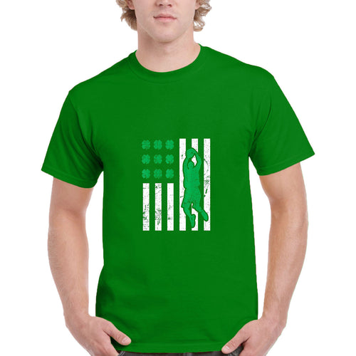 New Holiday Series St. Patrick's Day Green Print Men's Short-sleeved Round Neck T-shirt