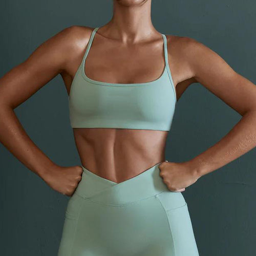 Yoga Bra Women Sports Underwear Shockproof Push up Beauty Back Fitness