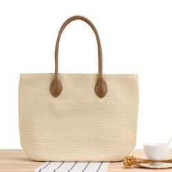Style Straw Bag Shoulder Bag Simple Travel Beach Weaving Women Bag