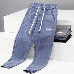 Denim Pants Men's Spring New  Casual Loose Harem Pants Trendy Brand