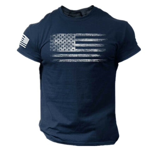 Heren zomer patriottisch 3D-print T-shirt Amerikaanse vlag T-shirt 