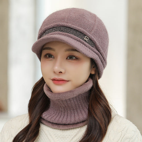 Winter New Ladies Fashion Rabbit Hair Windproof Ear Protection Warm Hat Autumn Knitted Wool Hat A Generation Of Hair