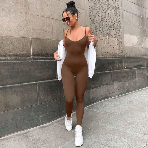 Suspender Jumpsuit Tight Yoga Jumpsuit Slim Fit Women Clothing Spring Summer Outerwear Yoga Clothes