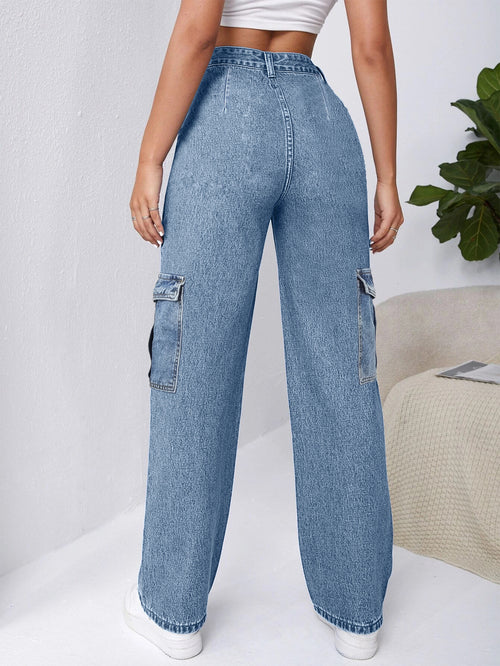 Women Clothes Personalized Overalls Denim Straight