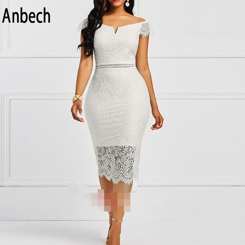 One-shoulder Short-sleeved Lace