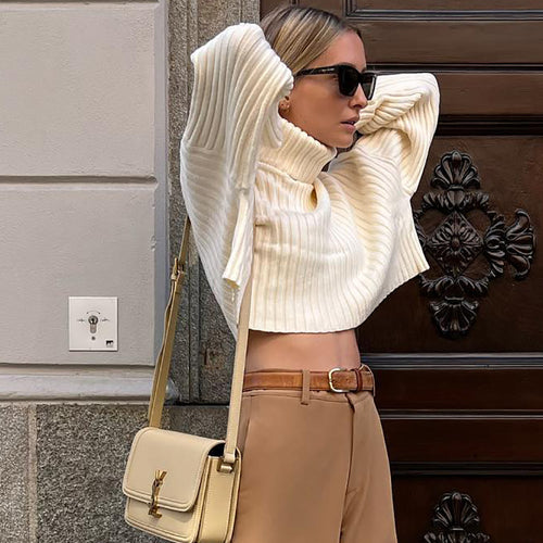 Loose Casual Turtleneck Sexy Pullover