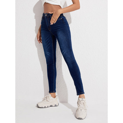 Summer Denim Trousers Casual Stretch Trousers Women Ankle-Tied Pants