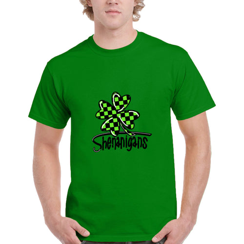 Nieuw Holiday Series St. Patrick's Day T-shirt voor heren met korte mouwen en ronde hals in groene print