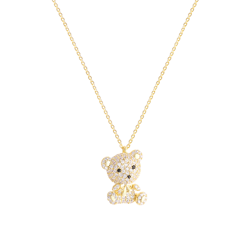 Cute Bear Necklace Female Clavicle Chain