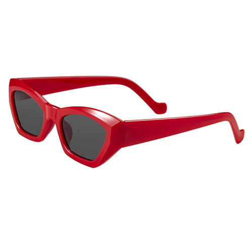 Cat Eye Polygon Sunglasses Female Net Red Jelly Color