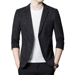New Korean Elastic Men''s Casual Suit Men''s Slim Fashion Suit Top - SIMWILLZ 