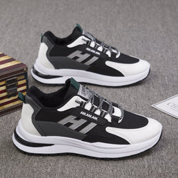 New Sneakers Men's Flying Weaving Mesh Surface Breathable Leisure Running Shoes