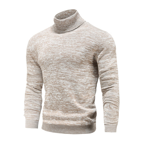Men Fashion Turtleneck Sweaters Cotton Knitted