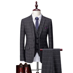 Men's Business Suits Korean Version Slim Wedding Groom Suit Men - SIMWILLZ 