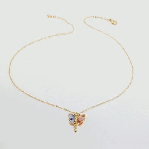 Female Butterfly Temperament Light Luxury Pendant Necklace