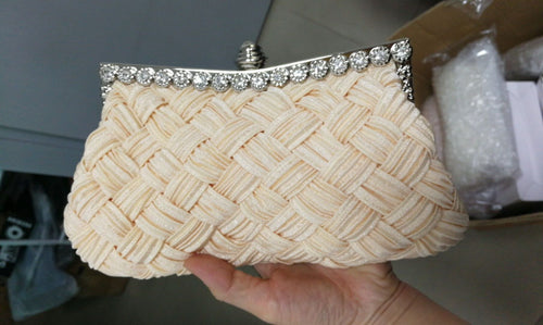 Diamond Bridal Clutch Bag Vouwjurk Vrouwelijke stoffen tas