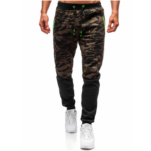 New Slim-fit Trousers With Camouflage Lace-up For Men - SIMWILLZ 