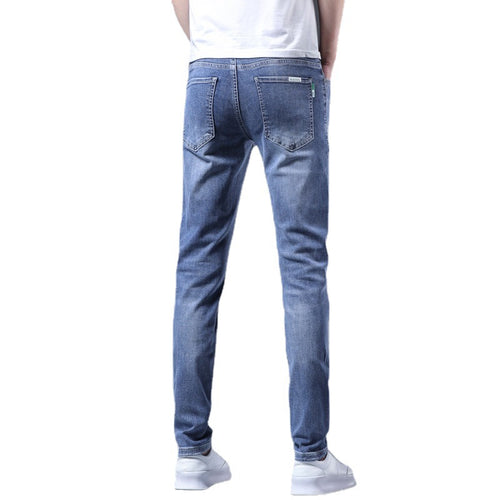 High-end blauwe jeans heren zomer