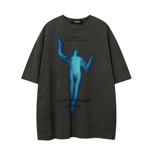 T-shirt met korte mouwen voor heren met silhouetprint