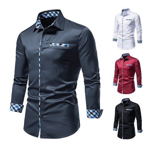 Casual Men's Long Sleeve Fashion Button Shirt - SIMWILLZ 