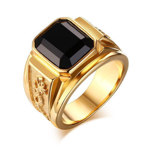 Trendy mode-ringen Vintage gouden diamanten herenringen