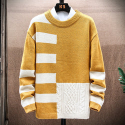 Men Casual Round Neck Long-sleeved Sweater