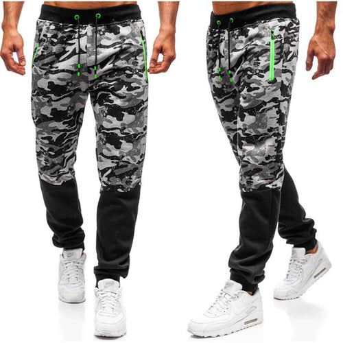 New Slim-fit Trousers With Camouflage Lace-up For Men - SIMWILLZ 